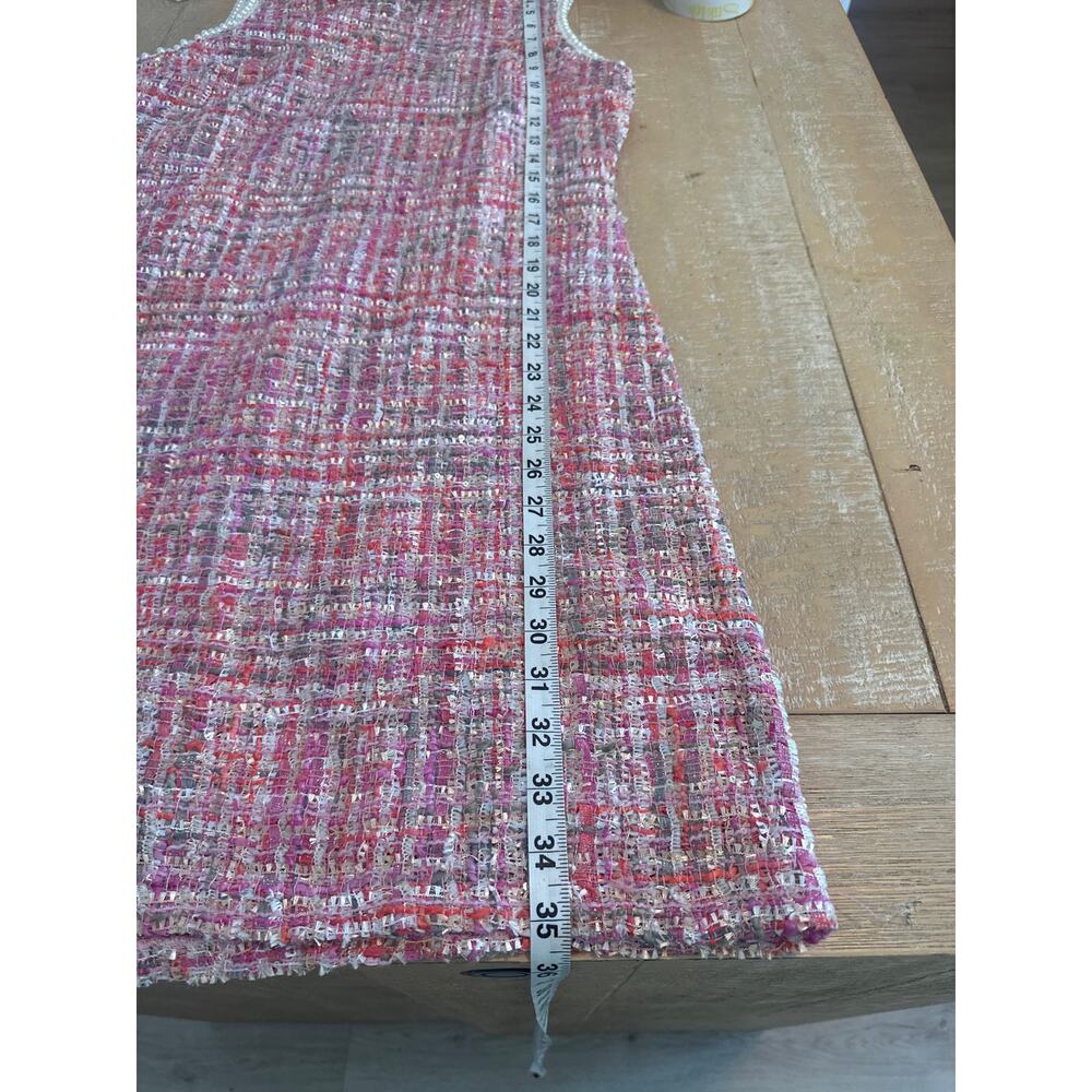 Betsey Johnson stunning Pink Tweed Dress with Pearl Detailing size 10 NWT - Picture 12 of 12